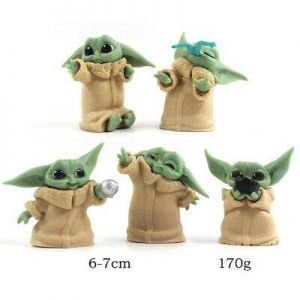 Star Wars Mandalorian Baby Yoda 5 PCS The Force Awakens Action Figure Kids Toy